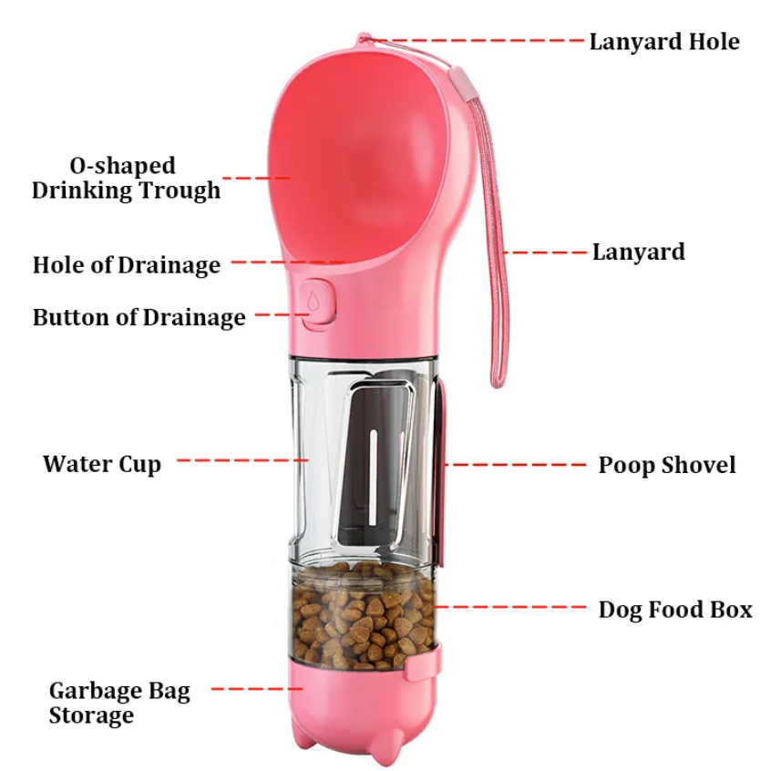 4-in-1 bottle to hydrate and nourish your dog 