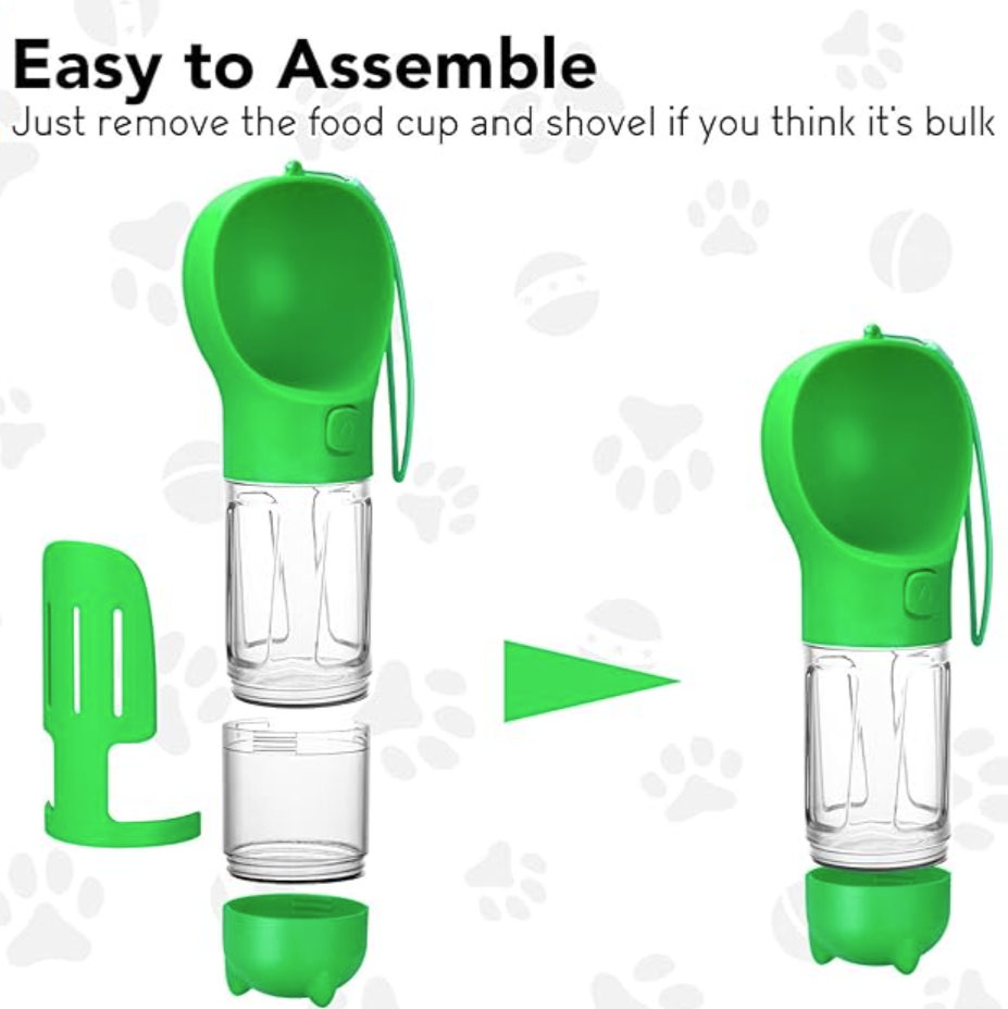 4-in-1 bottle to hydrate and nourish your dog 